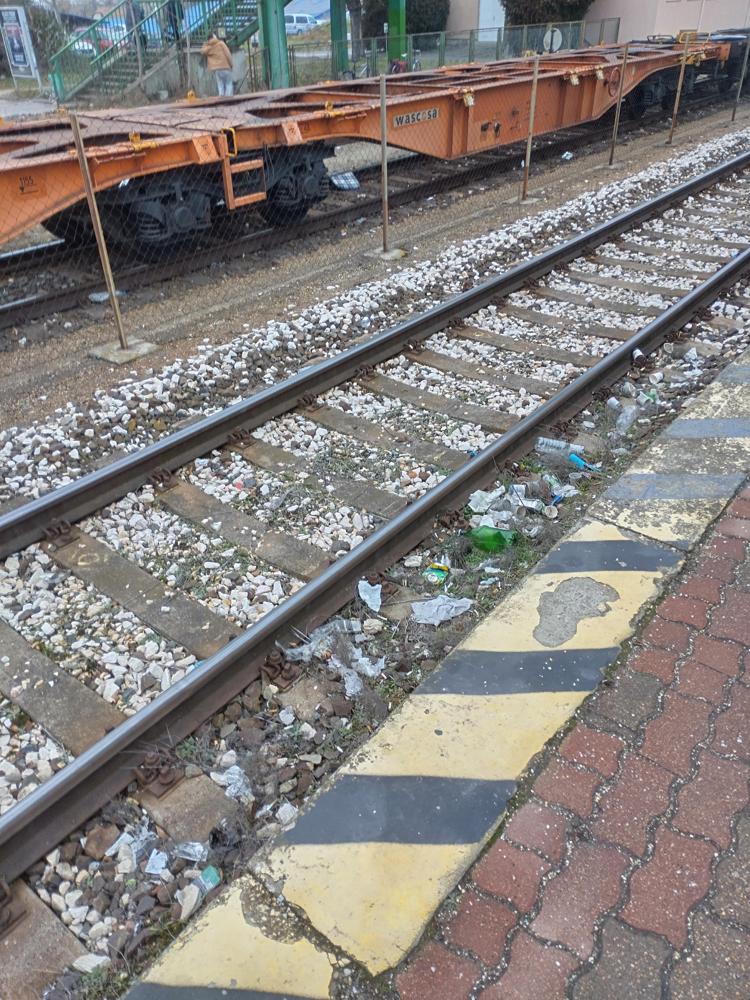 Kellene több kuka a peronra